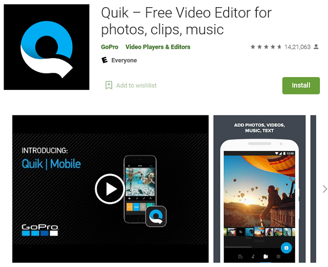 Quik – Free Video Editor for photos, clips, music